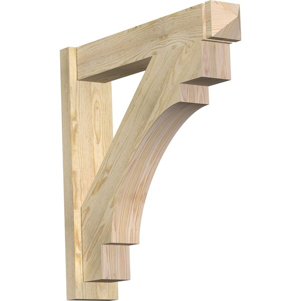 Ekena Millwork Merced Rough Sawn Arts and Crafts Outlooker, Douglas Fir, 6"W x 30"D x 30"H OUT06X30X30MRC03RDF - main